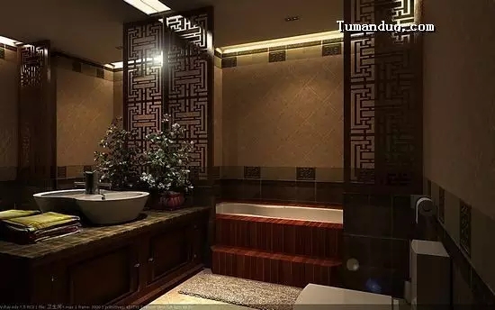 当中国风吹进浴室-设计中国