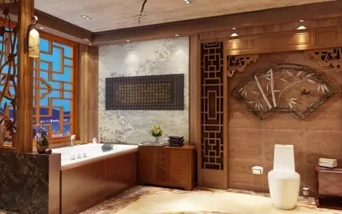 当中国风吹进浴室-设计中国