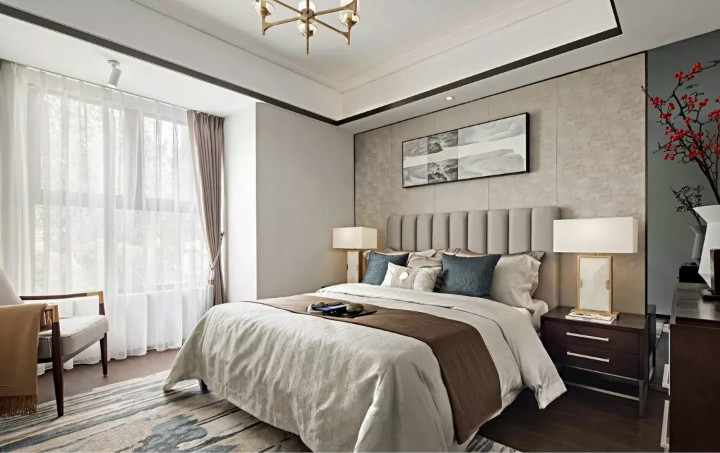 新中式卧室设计，尽显东方华美-设计中国
