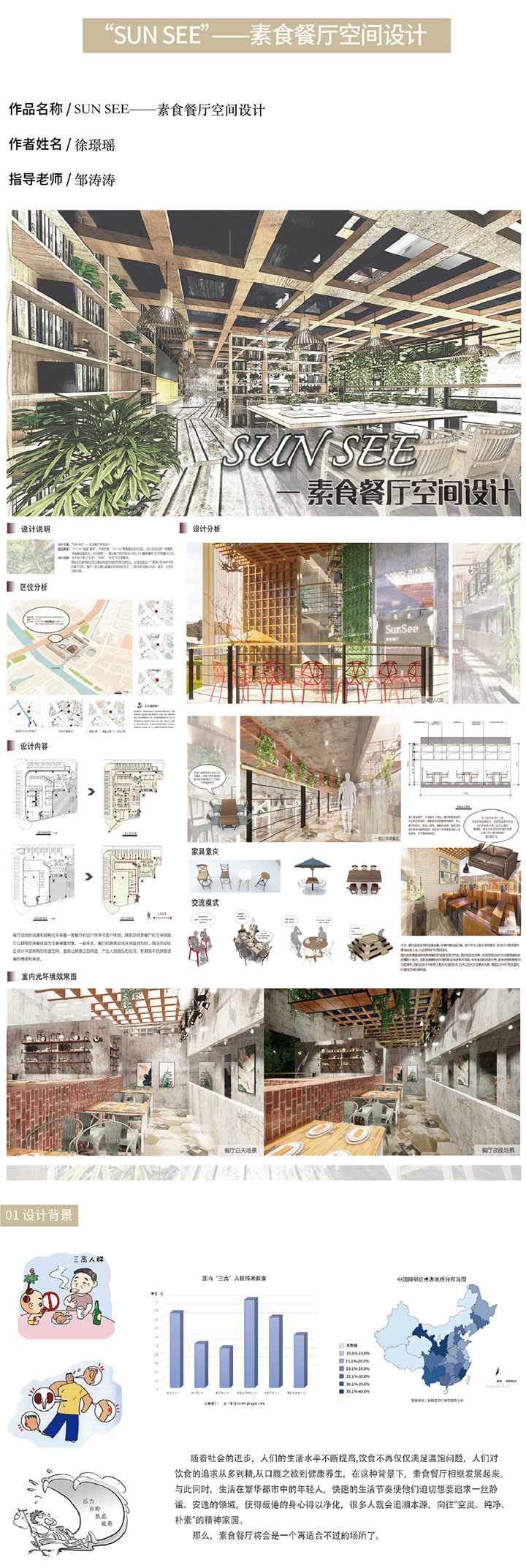环境设计——素食餐厅空间设计-设计中国